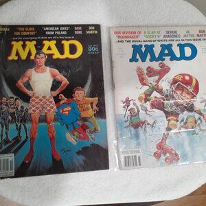 Vintage 1981 Mad Magazine #226, 1980 Mad Magazine #213